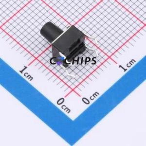 TS013-CBW1EH8.0 Tactile Switch Through hole-4P,6x6mm Switch Single Pole Single Throw Round Button 1.8N Through Hole - Product Image 2