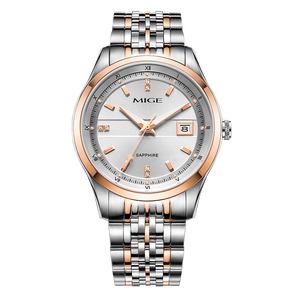 Reloj mecánico de hombre con fecha automática y esfera redonda de acero inoxidable personalizado - Product Image 4