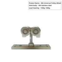 Rail de porte pliante robuste à axe supérieur et inférieur avec pivot universel à 360 degrés, charnière de type écran fixe et rotative