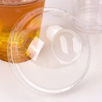 Couvercles en plastique PLA PET Jutran anti-éclaboussures avec dôme sans paille pour tasses à café et boissons