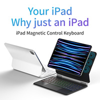 Coque de clavier magique OEM personnalisée avec connecteur intelligent Pogo Pin pour iPad 10.2/10.9/11/12.9/13 pouces, Housse à connexion directe, Vente directe usine