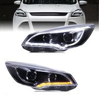 Pour Ford Escape 2013-2016 : Phares avant à LED avec feux de jour, phares au xénon à double lentille, 12V, neufs, 25W, 2500 lumens, 6000K