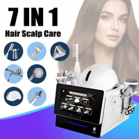 Máquina de Tratamiento Capilar 7 en 1, Equipo Portátil de Hidroterapia para Salón, Reparación de la Caída del Cabello y Tratamiento para el Crecimiento del Cabello, Masajeador de Cuero Cabelludo