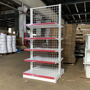Xingye siêu thị kệ đôi bên trắng hàng tạp hóa cửa hàng tiện lợi lưới hiển thị giá dây Gondola kệ - Product Image 1