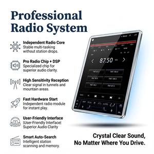 Radio para Auto con Pantalla Vertical Tesla de 10.4 Pulgadas para <span class=keywords><strong>Honda</strong></span> <span class=keywords><strong>CRV</strong></span> 2.0/2.4 10.4" (2012-2015), Unidad Principal Multimedia Inalámbrica con Android Auto y CarPlay, GPS - Product Image 6