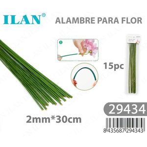 Filo Floreale Iln 2mm 30cm Verde 15pz Per Composizioni Floreali - Product Image 2