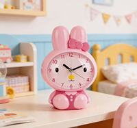 Bunter Kaninchen-Stil Cartoon Musikwecker mit Touch-Licht