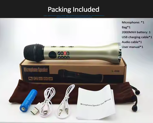 Yofits ไมโครโฟนไดนามิกไร้สายแบบพกพาไร้สายแบบไดนามิกแบบ L-598 9W แบบคาร์ดิออยด์แบบประเภท C สำหรับร้องเพลงคาราโอเกะเครื่องบันทึกเสียง MP3 - Product Image 6