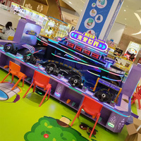 Machine de jeu d'arcade interactive de course pour 6 joueurs, équipement de divertissement intelligent à monnayeur pour parcs d'attractions et centres commerciaux