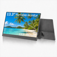 Moniteur portable double écran AHXJKA 13,3 pouces 1366x768 60Hz USB-C – Ajoutez deux écrans supplémentaires pour ordinateur portable, Windows, Mac, console de jeu