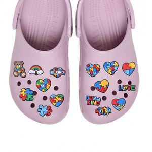Set <span class=keywords><strong>de</strong></span> Charms para Zapatos con Diseño <span class=keywords><strong>de</strong></span> Pieza <span class=keywords><strong>de</strong></span> Rompecabezas <span class=keywords><strong>de</strong></span> Concienciación sobre el Autismo, Charms 'Be Kind' para Decoración <span class=keywords><strong>de</strong></span> Zapatos Tipo Clog - Product Image 1
