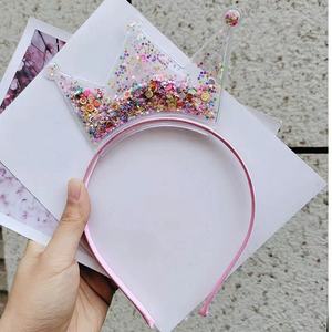 ที่คาดผมเด็ก CN 2023 รุ่น Big Star Crown ประดับกลิตเตอร์เลื่อมวิบวับแบบใส ที่คาดผมแบบเขย่าได้ สำหรับเด็กผู้หญิง - Product Image 4