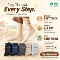 Chaussettes de sport d'extérieur personnalisées avec logo - 100% laine mérinos, chaussettes de randonnée thermiques respirantes anti-odeurs, fabricant de chaussettes mi-mollet