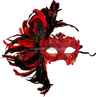 Masque de plumes de carnaval de Mardi Gras