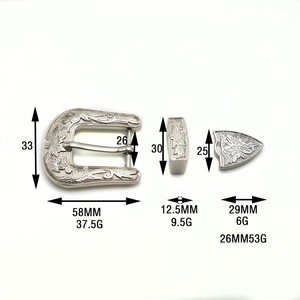 Boucle de ceinture européenne américaine rétro Tang en alliage de zinc 26mm 40mm pour ceintures en cuir pour femmes - Product Image 3