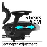 Chaise de bureau ergonomique de haute qualité avec dossier haut, en maille, pour jeux sur ordinateur, avec repose-pieds