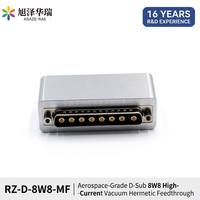 Conector Eléctrico Industrial DSUB 8W8 para Automatización, Diseño Mixto Tipo D, Contacto Coaxial de 1.5GHz, Hermético al Vacío