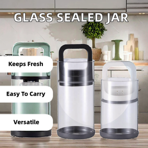 High Borosilicate Glass Sealed Jar Classic Design Vacuum Preservation for Nut Candy <b>Snack</b> Kitchen Camping Food Storage <b>Container</b> - Product Image 3