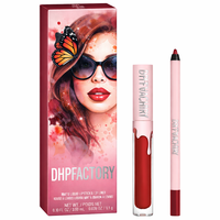 Boîtes d'emballage personnalisées en carton plié pour crayons à lèvres, gloss et kits de maquillage 3 pièces avec crayon à lèvres