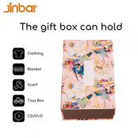 Boîte cadeau magnétique personnalisée Jinbar pour chocolat, carton imprimé à feuille d'or, emballage en forme personnalisée pour boîtes de costumes