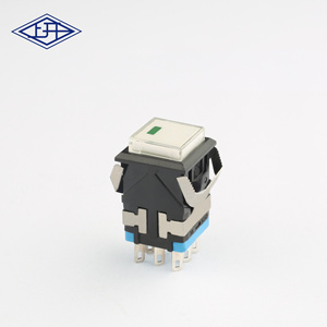 Venta caliente negro blanco Shell punto luminoso interruptor de botón momentáneo con luz LED - Product Image 5