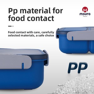 Hộp cơm trưa nhựa PP di động, có thể dùng lò vi sóng, nhiều ngăn, khóa kín, tiện lợi, đang thịnh hành - Product Image 3