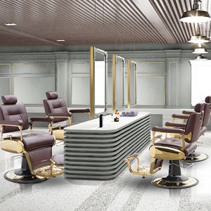 Salon de coiffure équipement de salon de coiffure chaises de cheveux de coupe antique chaises de rasage rétro - Product Image 5