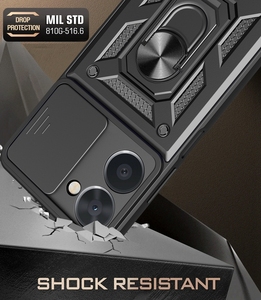 Funda Protectora Antigolpes para OPPO <span class=keywords><strong>Realme</strong></span> 10 4G <span class=keywords><strong>9i</strong></span> 8i C21Y C25Y, con Anillo Magnético Metálico y Protección de Cámara Deslizante - Product Image 2