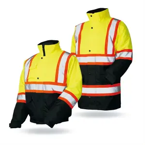 Gümüş yansıtıcı bant ile LX Hi Vis yansıtıcı güvenlik ceketler