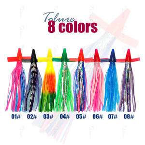 Leurre de pêche Tolure en forme de pieuvre en plastique souple coloré, 7 pouces, 9 pouces, jig de calmar souple, leurre de traîne, pêche en eau salée, pêche en surface - Product Image 5