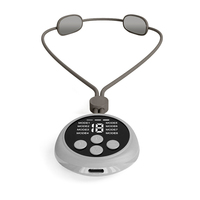 Appareil de massage du cou portable rechargeable, 8 modes, 19 niveaux d'intensité, 3 réglages de température, cordon de fixation, masseur de cou portable