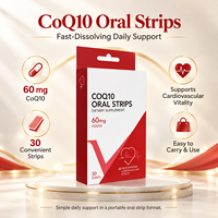 OEM Marque Privée Ubiquinol CoQ10 Bandes Orales Dissolvables 60mg Végétalien Antioxydant Complément Énergétique 30 Bandes