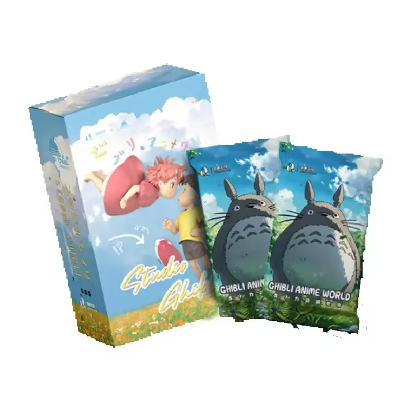 Tarjetas coleccionables Miyazaki Hayao The Studio Ghibli Anime Series Fairy Tale World The Sky Totoro Game Trading Card Kids Cure Gift