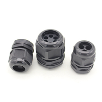 Serre-câble étanche M20, 2 trous, multi-trous, décharge de traction M40, plastique noir Nylon M32, presse-étoupe pour boîtier extérieur, prix CE, vente en gros