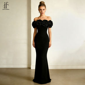 <span class=keywords><strong>Vestido</strong></span> de Gala Largo sin Mangas para Mujer, Marca de Ropa Personalizada, Cuello Alto, Diseño Floral, Elegante - Product Image 4