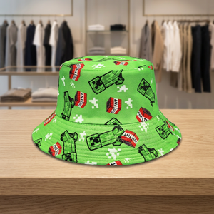 Sombrero de Pescador con Estampado de Personajes de Minecraft, Unisex, Estilo Hip-Hop, de Ala Plana, Informal, con Diseño de Dibujos Animados - Product Image 3