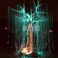 Arbre d'avatar brillant coloré allumant l'arbre extérieur de fibre optique de LED allume l'arbre de Noël à fibre optique variable de couleur