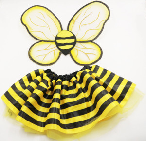 Costumes d'animaux pour enfants Haolan Little Bee Dragonfly Ladybug Wings, ensemble <span class=keywords><strong>de</strong></span> quatre pièces, pour les fêtes d'Halloween, y compris une cape - Product Image 1