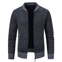 Suéter de Punto Personalizado con Logotipo para Hombre, Chaqueta de Punto con Cierre y Cuello Alto, Suéter de Invierno 2026