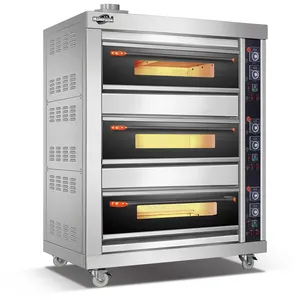 WFC-306Q 3 camada 6 placa todo o aço inoxidável forno para assar alimentos