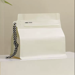 Sacs <span class=keywords><strong>d</strong></span>'emballage en papier kraft à fond plat en PE, EVOH, CPP recyclés et écologiques, <span class=keywords><strong>de</strong></span> 2oz, 4oz, 8oz, 12oz, 16oz, 1lb, 5lb, pour noix, flocons <span class=keywords><strong>d</strong></span>'avoine, bœuf séché et biscuits - Product Image 1