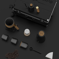 DHPO Coffret cadeau pour cafetière en céramique de luxe comprenant un broyeur manuel et une bouilloire avec des ballons-Accessoire de nouveauté