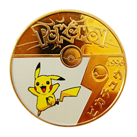 NOUVELLES pièces de monnaie Pokemon en or et argent, pièce commémorative dorée Pikachu, pièce de monnaie en métal ronde Pokemon Charizard, pièces de monnaie de collection Pokemon