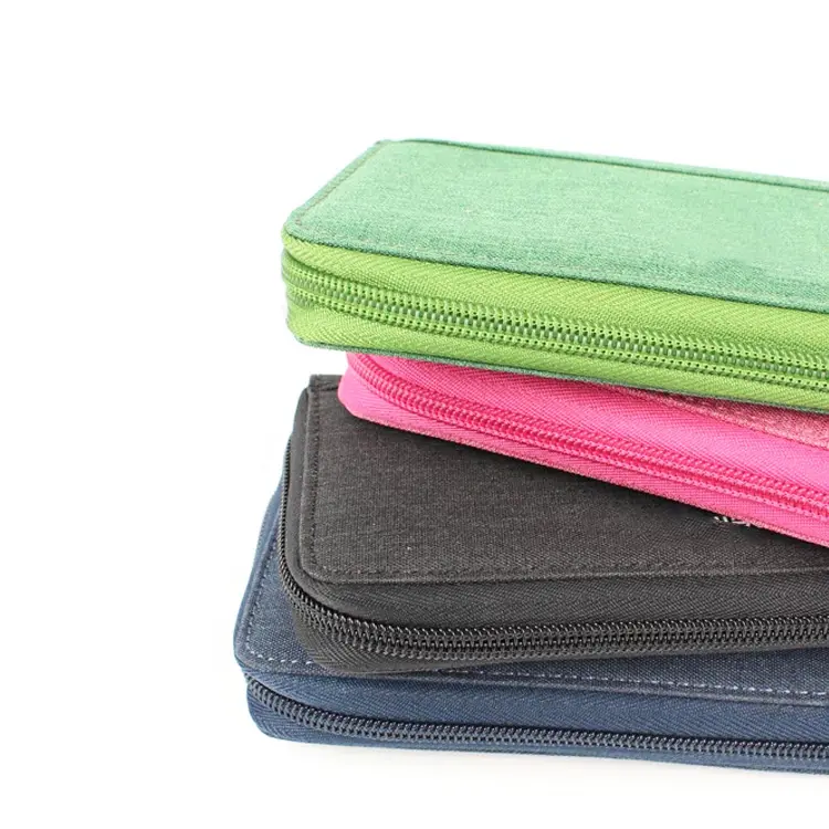 New Fashion Long Trifold Polyester Oxford Nylon Cheap Fabric Wallet With Coin Pockets And Card Slots
