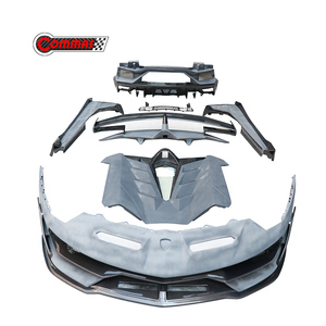 Kit carrosserie style SVJ pour Lamborghini Aventador LP700 : pare-chocs avant, jupes latérales, embouts d'échappement, aileron arrière, pare-chocs arrière en fibre de carbone semi-complète - Product Image 1