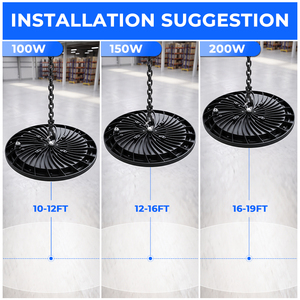 ไฟไฮเบย์ LED ทรงยูเอฟโอ ดีไซน์เพรียวบาง ผลิตแบบสั่งทำพิเศษ 100W 150W 200W IP65 กันน้ำ สำหรับใช้ในเชิงพาณิชย์ เช่น ซูเปอร์มาร์เก็ต โรงยิม โรงงาน - Product Image 5