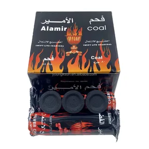 YKS Good Quality Pure Apple Wood Briquette Long Burning Time Shisha Magic Coal Tablets Hookah Charcoal