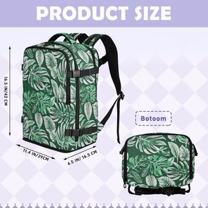 <b>Large</b> Tropical Leaf Print Unisex Casual Sports <b>Backpack</b> Custom Logo Laptop Polyester Travel <b>Backpack</b> for Women and Men - Product Image 5