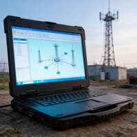Notebook Industriale Robusto da 15,6 Pollici IP65 Impermeabile, Intel I7 GTX 1050Ti 4G GPS RFID per Lavoro sul Campo