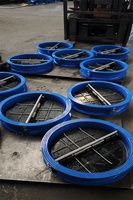 Válvula de Retención de Placa Doble Tipo Wafer para Agua e Hidráulica, Puerto de 4 Pulgadas, Baja Temperatura, Juniu DH77X